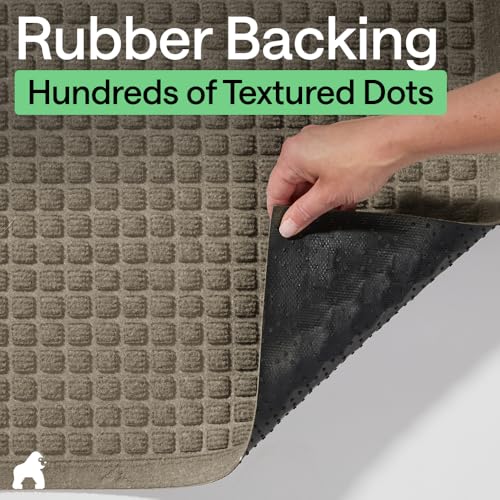 HydroABSORB Door Mat for Indoor Outdoor Use (Beige / 35" X 23")