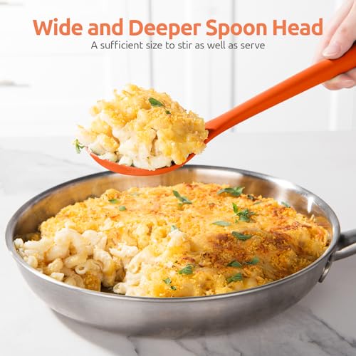 Silicone Cooking Spoon (Orange)