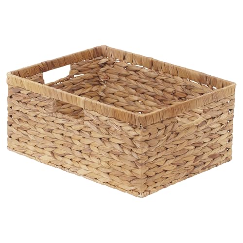 Wicker Baskets for Storage (Natural (Water Hyacinth) / 16½"L x 13"W x 7½"H)