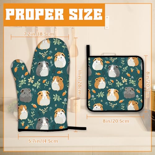 Cute Guinea Pig Oven Mitts and Pot Holders (4 Count)