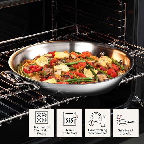 D3 Stainless Steel 3Qt Braiser Pan with Lid (3 Quart Braiser Pan)