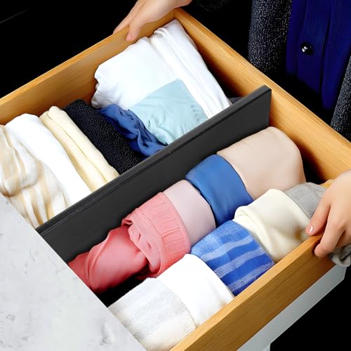 Bamboo Drawer Dividers Large (Black / 4"H, Large)