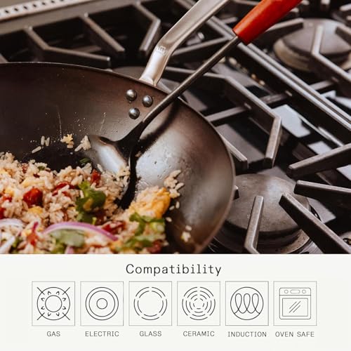 Cookware 13" Seasoned Carbon Steel Wok (13" Seasoned Carbon Steel)