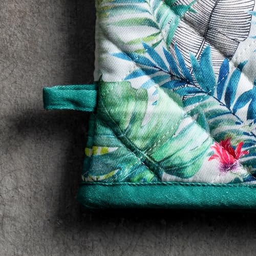 Maison d'Hermine Oven Gloves 100% Cotton Oven Mitt (011 - Tropiques / 7.5" x 13" (Oven Mitt))