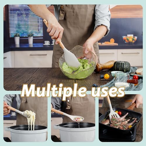 Silicone Kitchen Utensils Set (Khaki)