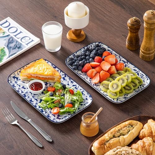 Porcelain Serving Trays for Party (Vintage Blue C)