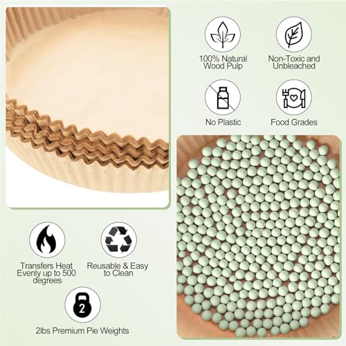 1 Pcs 2 lb Pie Weights Ceramic (Light Green)