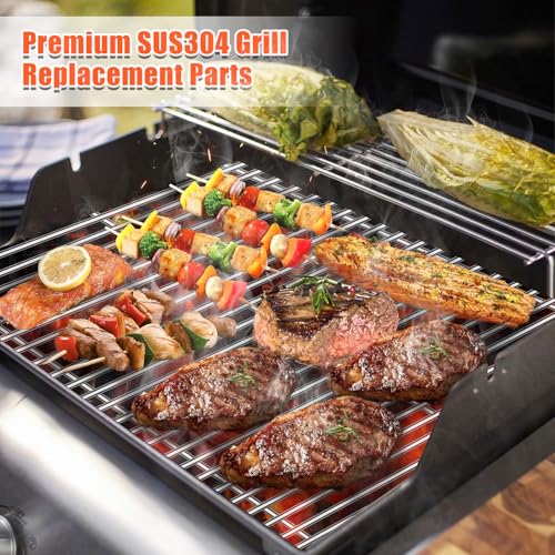 Genesis 300 Grill Parts Stainless Steel Grill Grates 7620 Porcelain Flavorizer Bars for Weber Genesis E310 E320 E330 S330 EP (2+5+2 Genesis 300)