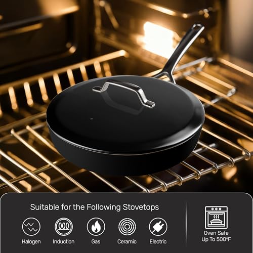 Modern 11 Pc Ceramic Cookware Set (Modern Black)