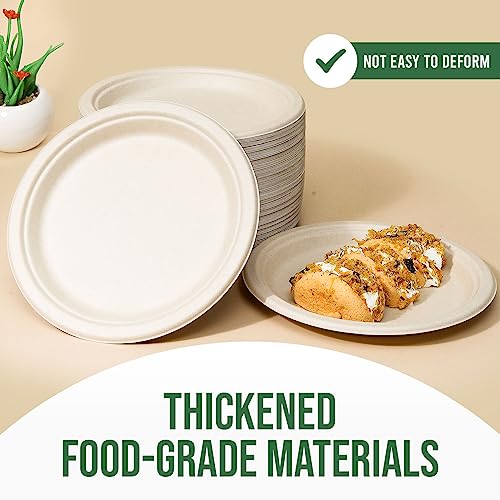 9 inch Paper Plate Heavy Duty Disposable (Brown / 9 IN)