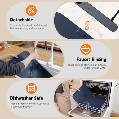Warming Mat for Food (Dark-blue / L: 24.4''×14.6'')