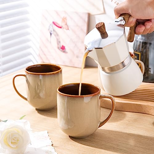 Ceramic Coffee Mugs Set of 6 (reactive glaze-1 / set of 6)