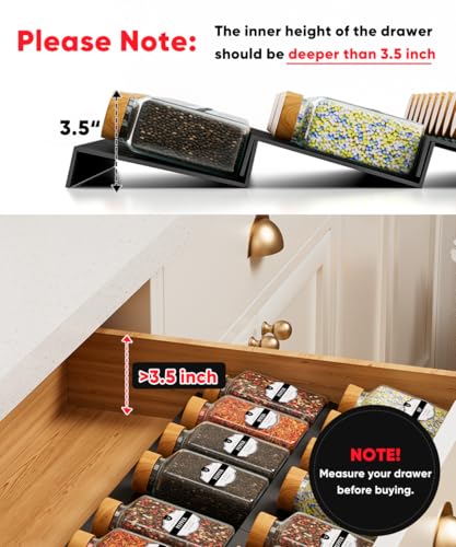 Spice Drawer Organizer (6 Count)