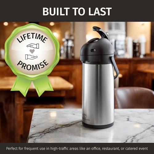 Coffee Carafe with Pump 102oz (Silver / 102 Ounces)