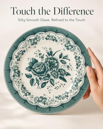 Royal 12 Piece Porcelain Dinnerware Set for 4 (12 / VICTORIA Green)
