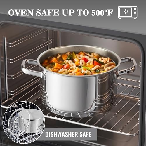 3 Piece Stainless Steel Pots and Pans Set (3 set)