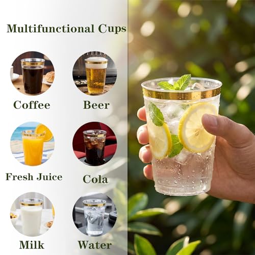 200 Pack Gold Plastic Cups (10-Gold-200)