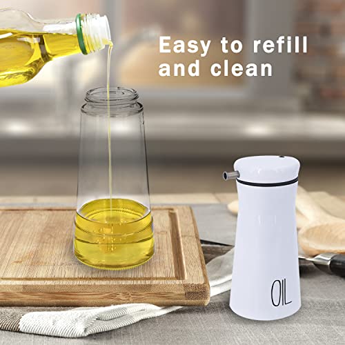 Black and White Oil And Vinegar Dispenser Set (White+Black)