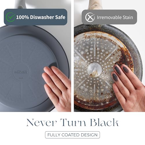 Ceramic Nonstick Saucepan with Lid (1.2 Quarts / Gray)