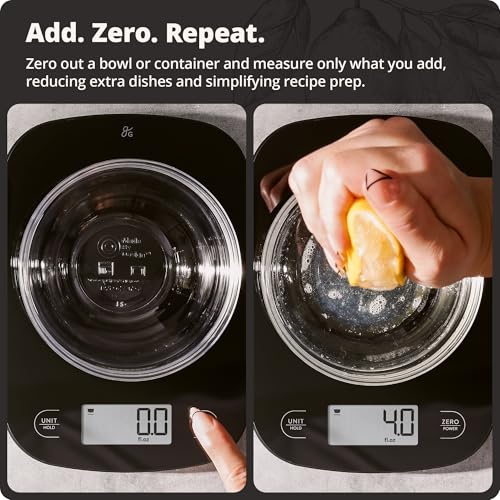 Food Scale Slim & Compact Build (Black Glass)
