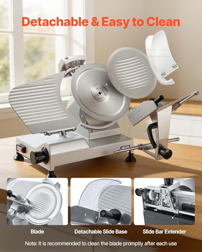 12" Commercial Meat Slicer 320W Electric Deli Food Cutter (12inch / Silver)