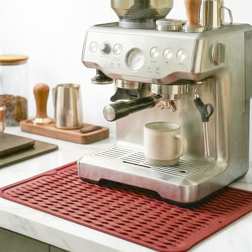 Silicone Dish Drying Mat (Red / 16"L x 12"W)