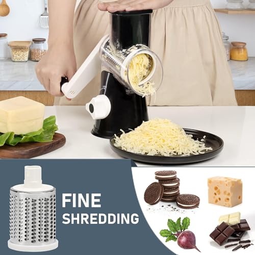 Rotary Cheese Grater Hand Crank Black