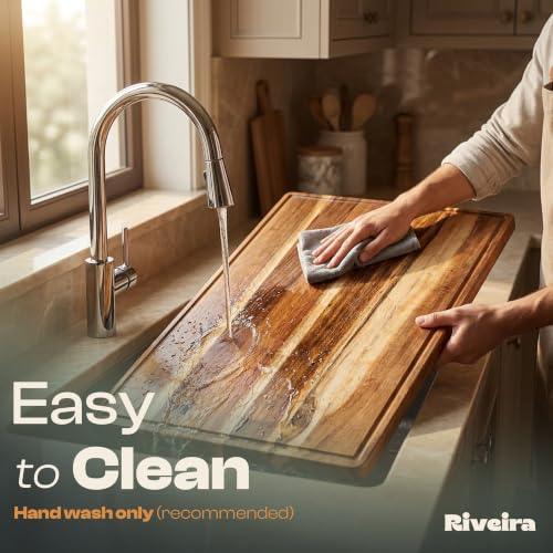 Acacia Wood Cutting Board (30"L x 20"W)