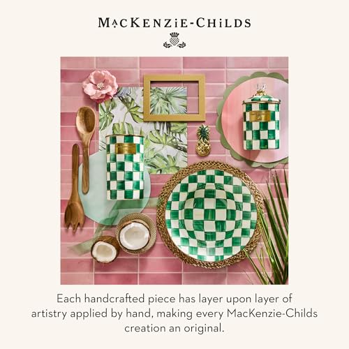 Enamel Salad Serving Set (Emerald Check)