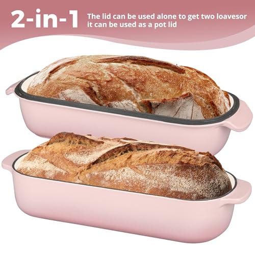 Enameled Cast Iron Loaf Pan with Lid