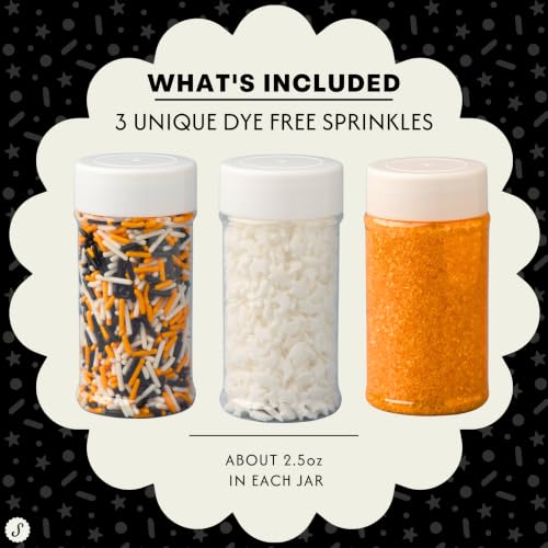 Dye Free Halloween Sprinkles 3 Pack (Halloween DF 3P)