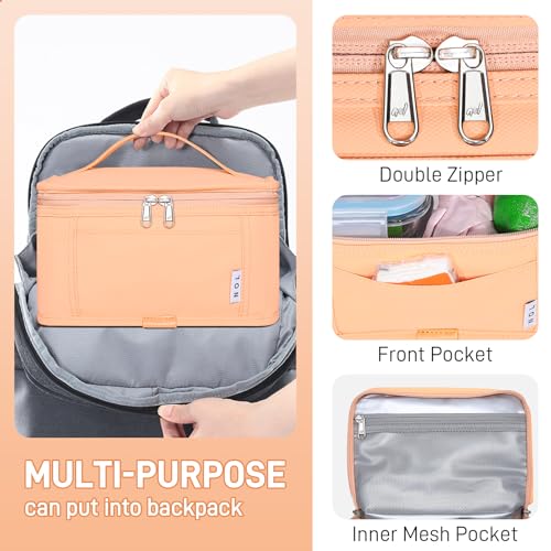 NOL Small Lunch Bag Mini Lunch Box Insulated Lunch Bag for Men (Orange-1 / Medium(5 Liters))