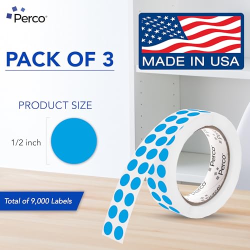 Light Blue Perforated Round Circle Dot Sticker 1 (Blue - Light / 0.5 Inch)