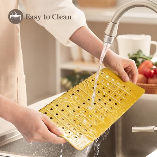 Kitchen Sink Mat (Yellow / Rectangle:12" x 10")