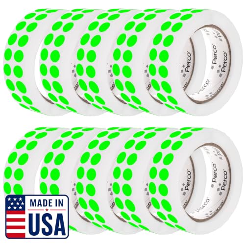 Neon Green Perforated Round Circle Dot Sticker 1 (Green - Neon / 0.5 Inch)