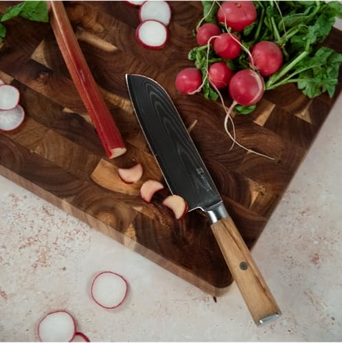 Magnetic Kitchen Knife Block Set (Olive / 6-Piece)