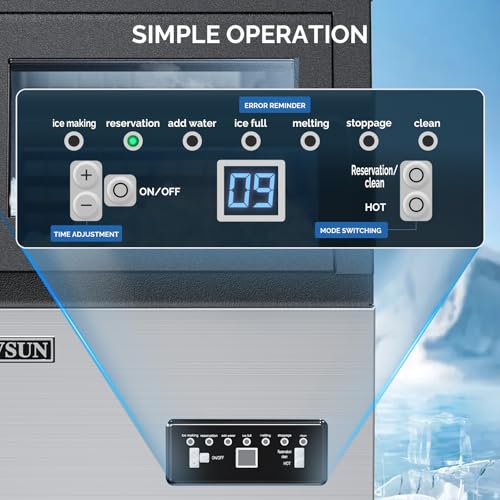 150LBS 24H Commercial Ice Maker Machine with 2 Water Inlets (150LB)