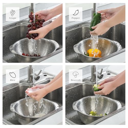 18 8 Stainless Steel Microwell Colander