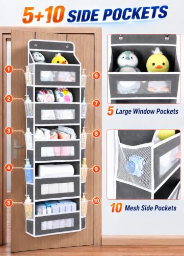 Over The Door Organizer Storage (Grey / 1 Pack)