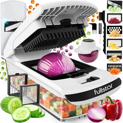 Pro Original Vegetable Chopper & Mandoline Slicer Kitchen Gadget (White / 8 in 1)