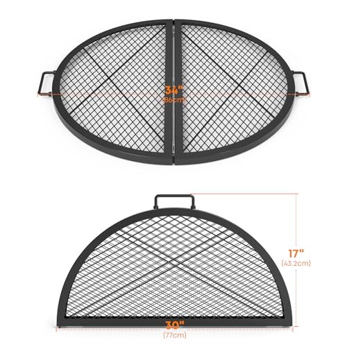 X Marks Fire Pit Grill Grate (30 Inch)