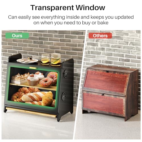 Airtight Bread Box for Kitchen Countertop