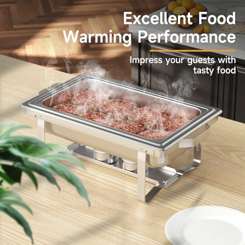 Chafing Dishes for Buffet 4 Pack (4 / Silver)