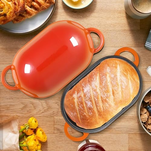 2.5 QT Enameled Cast Iron Sourdough Bread Oven (Orange / 2.5 QT)