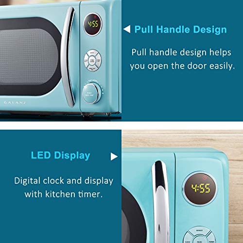 GLCMKA07BER 07 Retro Microwave Oven (Blue / .7 cu ft / Classic)