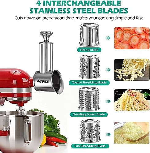 Stainless Steel Slicer Shredder Attachment For KitchenAid Mixer