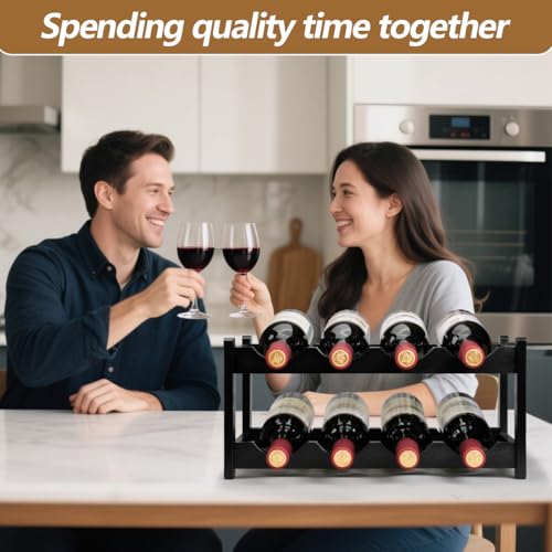 Wine Rack 8 Bottle 2 (2 Tier Black)