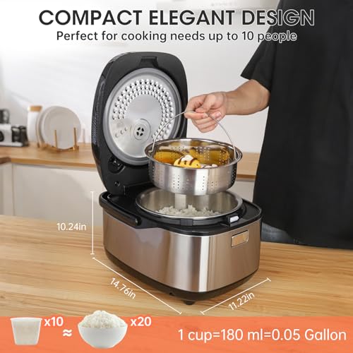 Rice Cooker 20 Cup Cooked (10 Cup Rice Cooker)