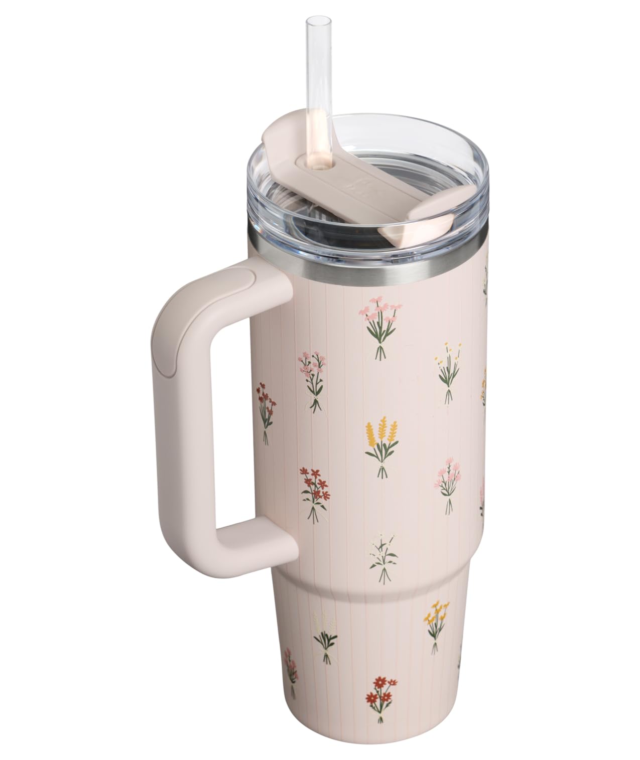 Quencher H2.0 Flow State Tumbler (30 Ounces / Rose Quartz Bouquets)