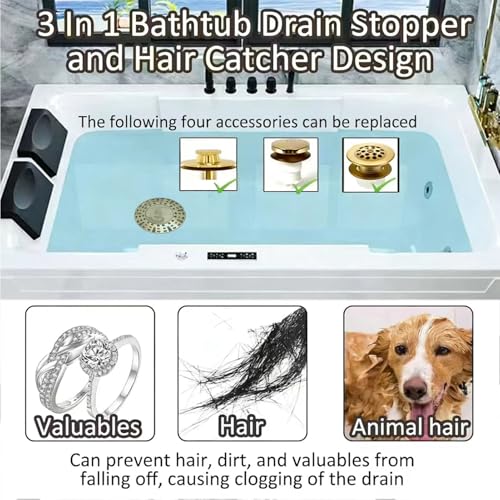 Bathtub Drain Stopper (Brushed Gold)